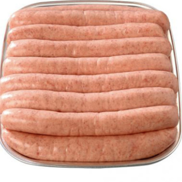 Saucisses de poulet nature  Barquette de 500 grs