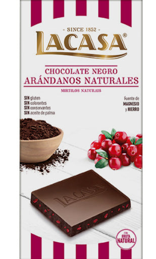 Dark Chocolate With Blueberries Gluten Free &amp; Palm Oil Free LaCasa100 g