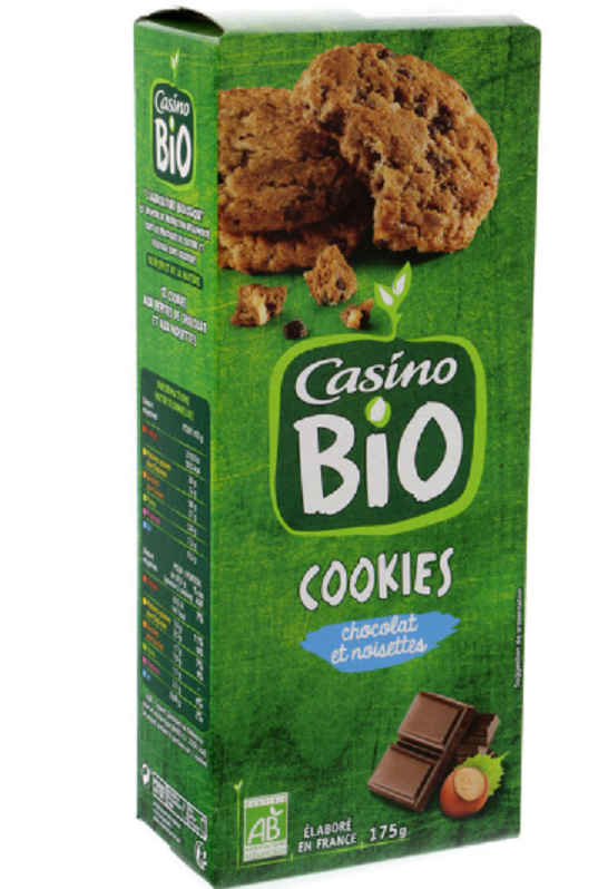 Casino Chocolate and Hazelnut Cookies Organic 175g
