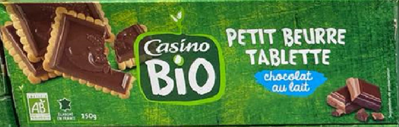 Petit Beurre Tablette Chocolat au lait Casino Bio 135g