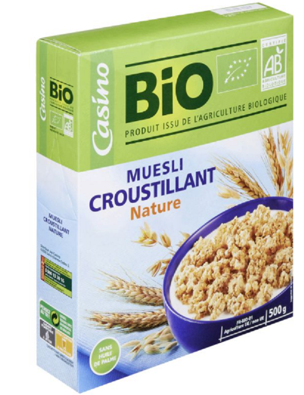 Plain Casino Crunchy Muesli Organic 500g