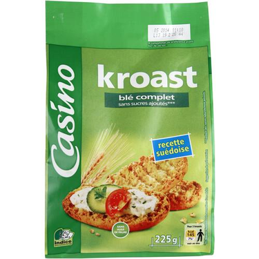 Kroast Wholemeal Toasted Buns No Added Sugar Casino 225 g