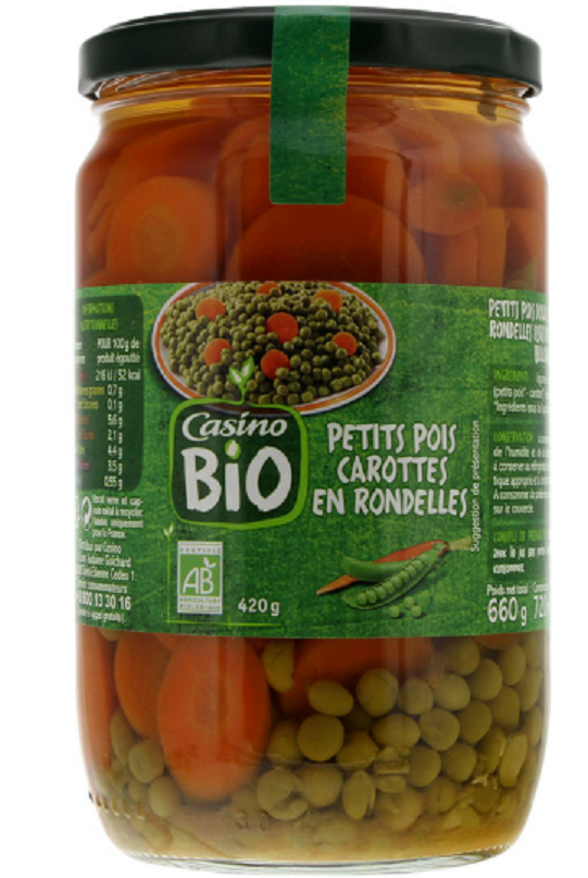 Peas and Carrot Casino Organic 660g