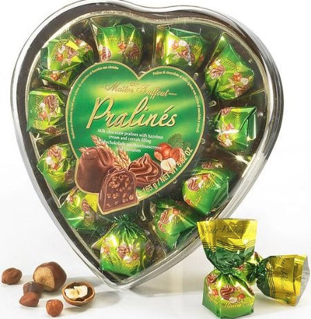 Pralines de chocolat au lait avec noisettes et céréales Maître Tuffout 165g