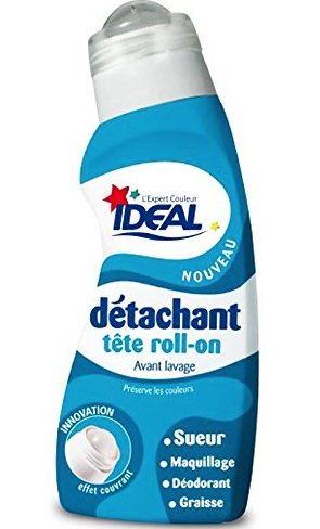 Détachant Avant Lavage Tete Roll-On Pour Déodorant, Maquillage , Graisse et Sueur IDEAL 150 ML