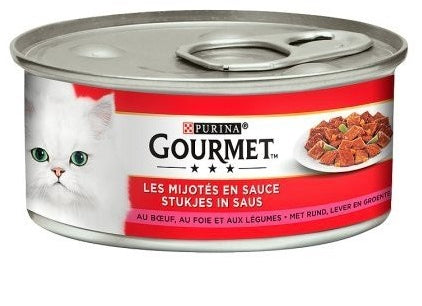 Purina Gourmet Beef, Liver &amp; Vegetable Jelly Dice 195G