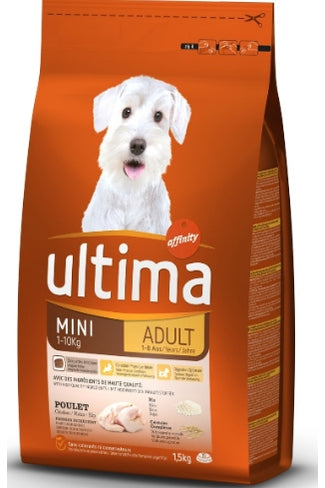 Mini 1-10 Kg Adult Chicken Dry Dog Food - Ultima 1.5 Kg