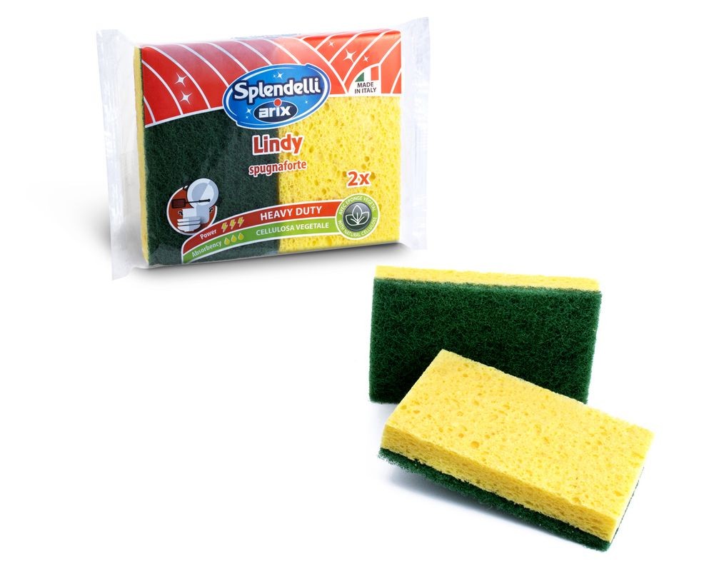 Lindy Splendelli Arix Vegetable Sponge Scouring Pad x2