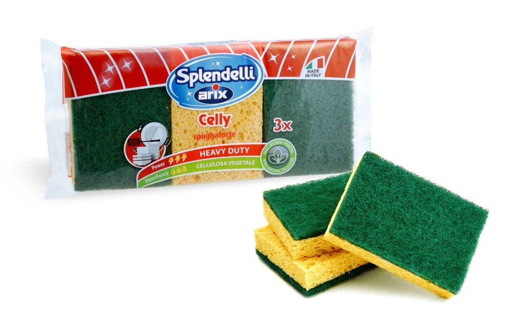 Vegetable Sponge Scouring Pad Celly Splendelli Arix x3