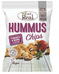 Eat Real Gluten Free Tomato &amp; Basil Hummus Flavor Crisps 45 g