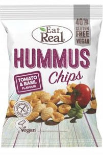 إيت ريل - رقائق حمص بنكهة الطماطم والريحان خالية من الغلوتين 45 جم