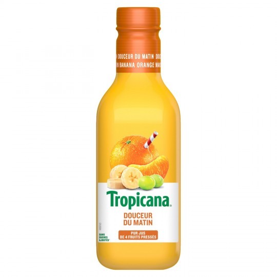 Douceur du matin Pur jus de 4 Fruits Tropicana 900ml