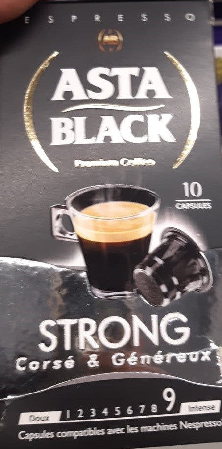 Pack 10 Capsules Strong Full-bodied &amp; generous Asta Black