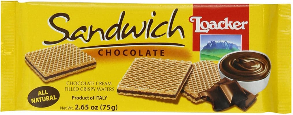 Loacker Sandwich Cocoa Cream Filled Crispy Wafers 75g
