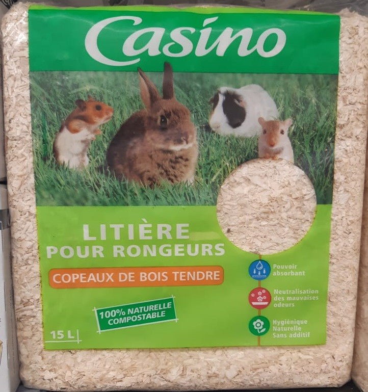 Litière pour Rongeur Copeaux Casino 15L