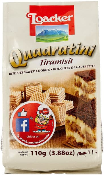 Loacker Quadratini Tiramisu Wafer Bites 110g