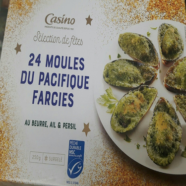 24 Moules du Pacifique Farcies Casino Surgelé  250 g