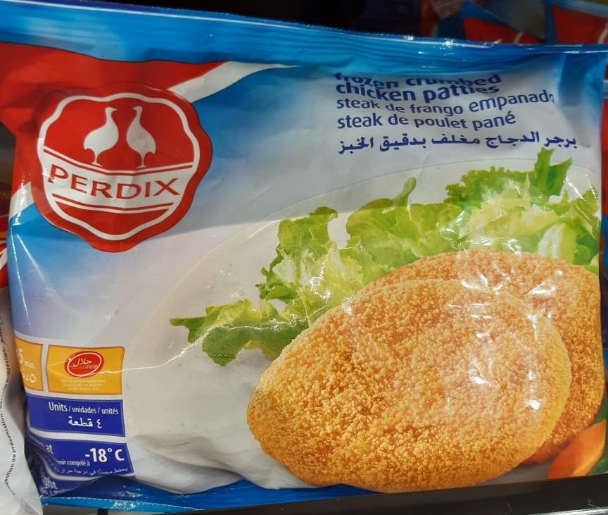 Frozen Perdix Breaded Chicken Burger 360 G