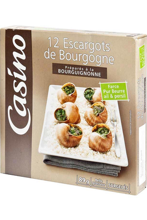 12 escargots  De Bourgogne Bourguignonne Casino Surgelè 480 g