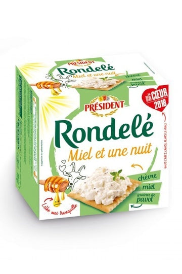 Goat Cheese with Honey One Night Rondelé 125g - PRÉSIDENT