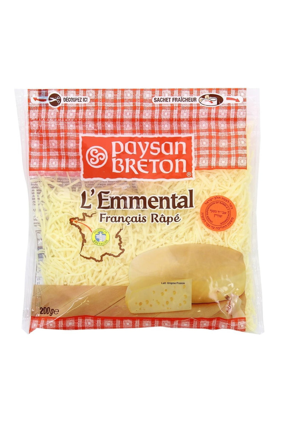 L'emmental Francais Rapé Paysan Breton 200 g