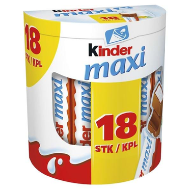 18 لوح شوكولاتة الحليب مع حشوة حليب الكندر ماكسي 378 جم