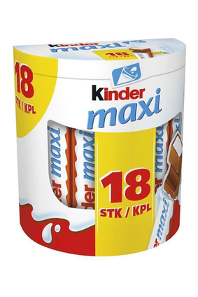 18 Milk Chocolate Bars with Kinder Maxi Milk Filling 378 g