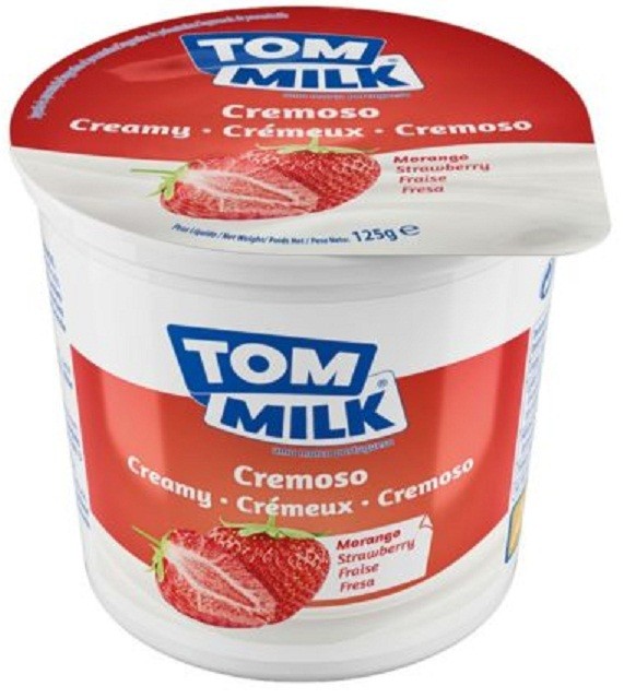 Tom Milk Strawberry Yogurt 125 g