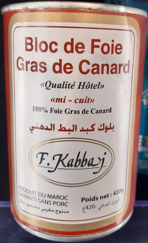 Block of Duck Foie Gras F. Kabbaj 420 g