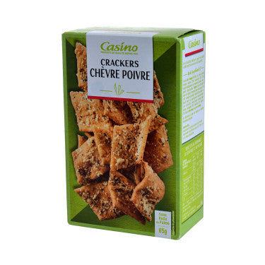 Crackers chèvre et poivre CASINO 65G