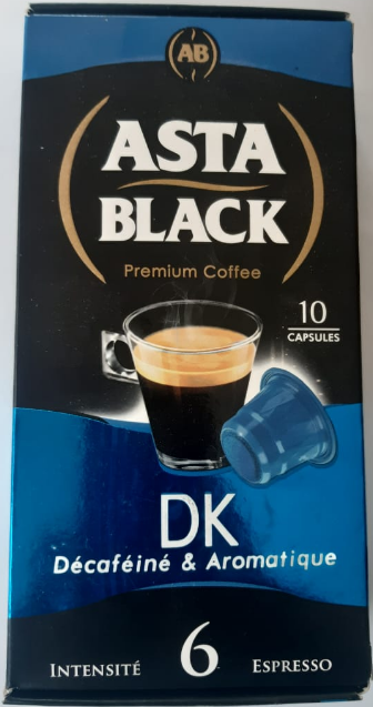 Pack 10 Decaffeinated &amp; Aromatic Asta Black Capsules