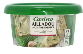 Fromage à tartiner  à Ail et fines herbes Ailladou  Casino  125 g