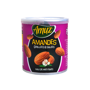 Amandes grillées et salées en boîte Amuz 90g