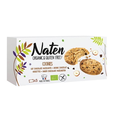 Naten Organic Chocolate Hazelnut Gluten Free Oatmeal Cookies 120 g