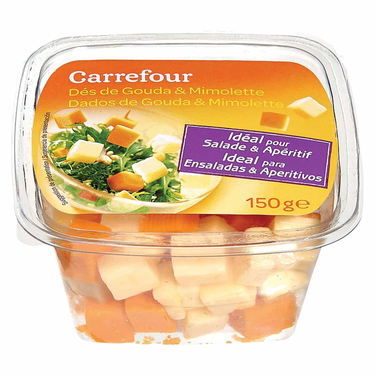 Carrefour Diced Gouda &amp; Mimolette 150 g