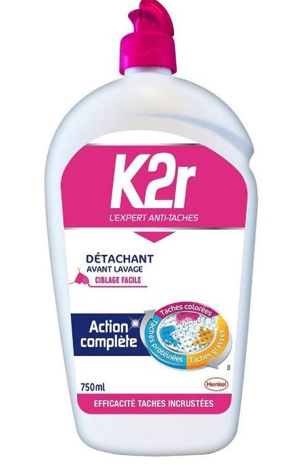Détachant Avant-lavage Action complète K2r 750 ml