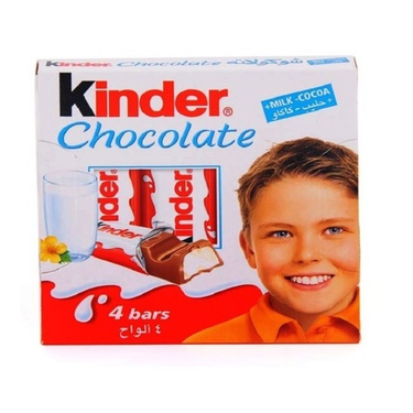 4 Bâtonnets Chocolat au Lait Kinder 50g