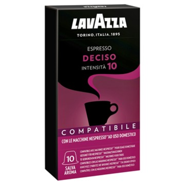 10 Capsules Espresso Deciso intensité 10 Lavazza Compatible machine Nespresso 55g