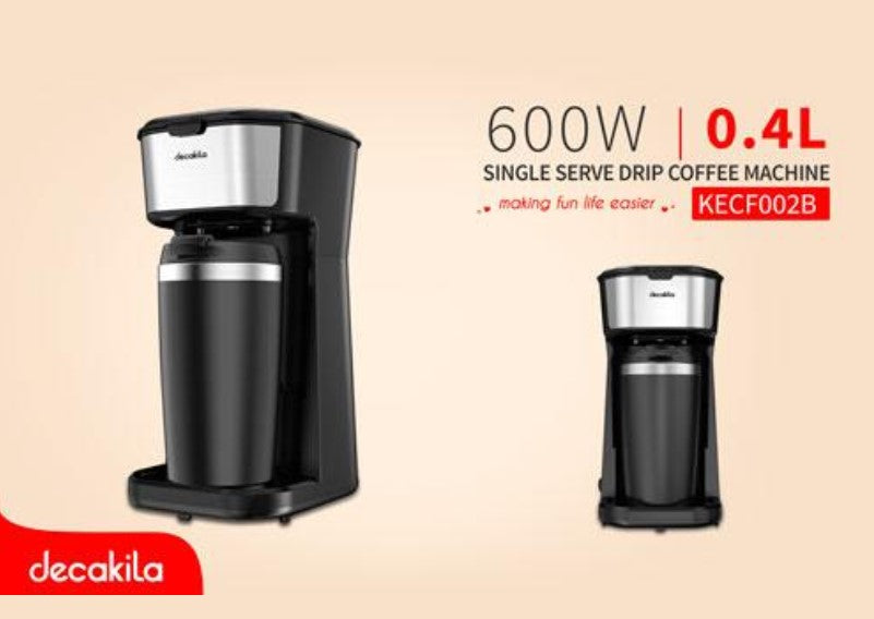 Machine à Café Filtre à Portion Individuelle 0,4 LT 600W Decakila