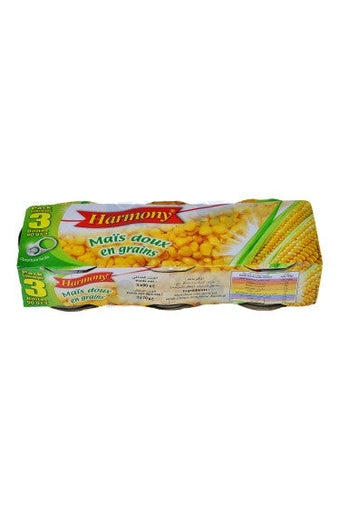 Corn Sweet Corn Tripack Harmony 30x75 g