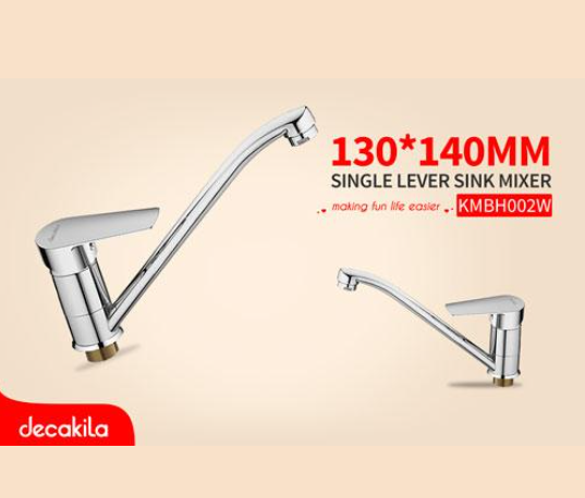 Mitigeur d'Evier Mono-commande 130 x 140mm  Decakila