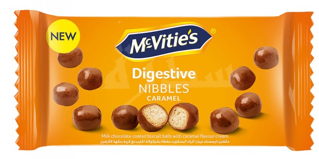 Milk Chocolate &amp; Caramel Digestive Nibbles Mc Vities 45g