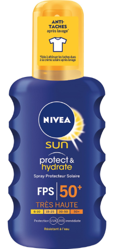 Crème Solaire Protection Protect & Hydrate Très Haute FPS50+ Nivea Sun  200ml