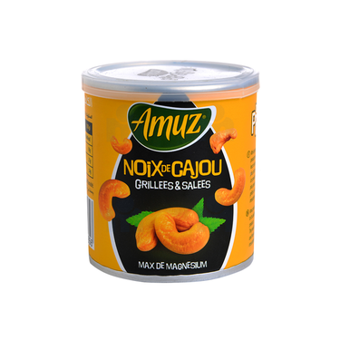 Noix de cajou grillées et salées en boîte Amuz 90 g