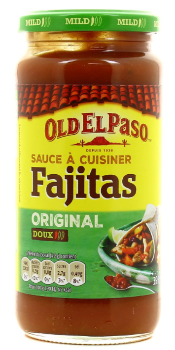 Sauce to cook Fajitas with peppers and vegetables OLD EL PASO 395 g