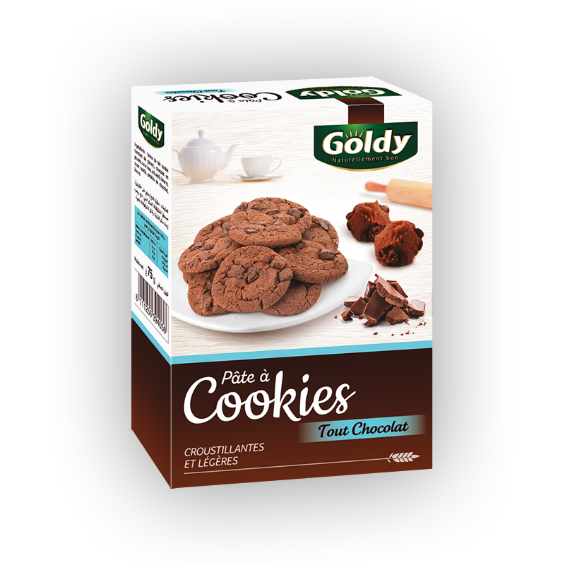 Pâte À Cookies Surgelé  Tout Chocolat 6 Unités Goldy 3!60g