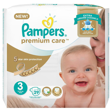 29 Nappies Premium Care Midi Pampers T3 (6 - 10 kg)