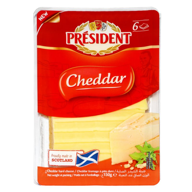 Cheddar Slice President 150g