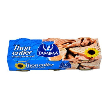 تونا كاملة في زيت دوار الشمس تميمة 3x80 جم