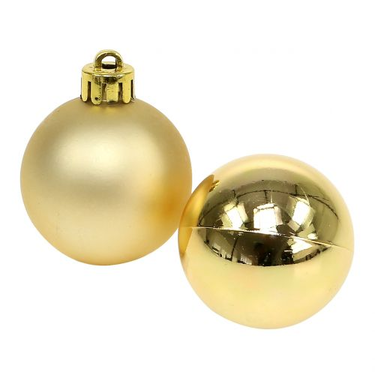 5 Golden Christmas Tree Balls